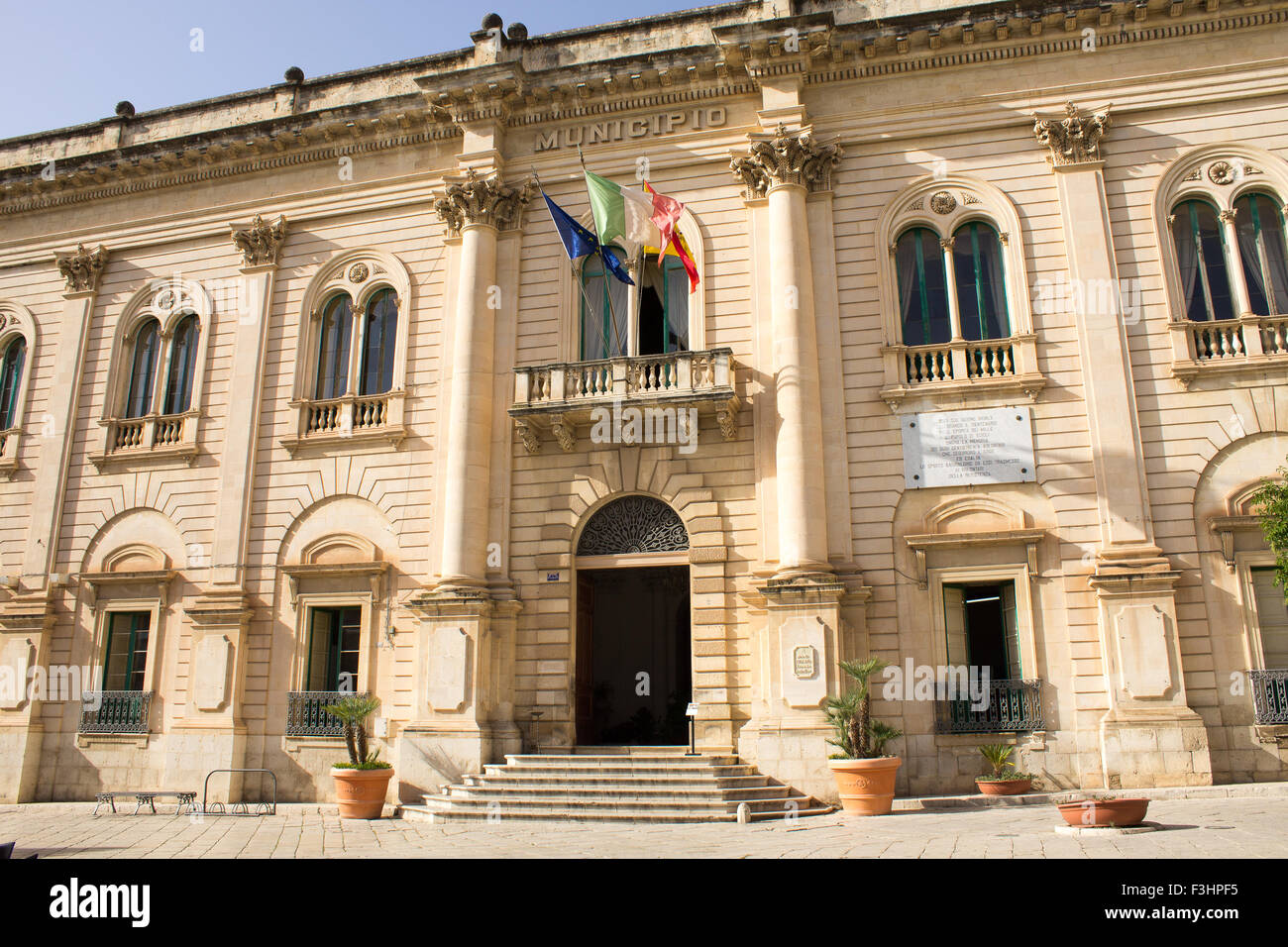 Il Municipio e il Signore sindaci' Office è un set cinematografico per l'ispettore Montalbano Montalbano Polizia dell'ufficio del Commissario. Foto Stock