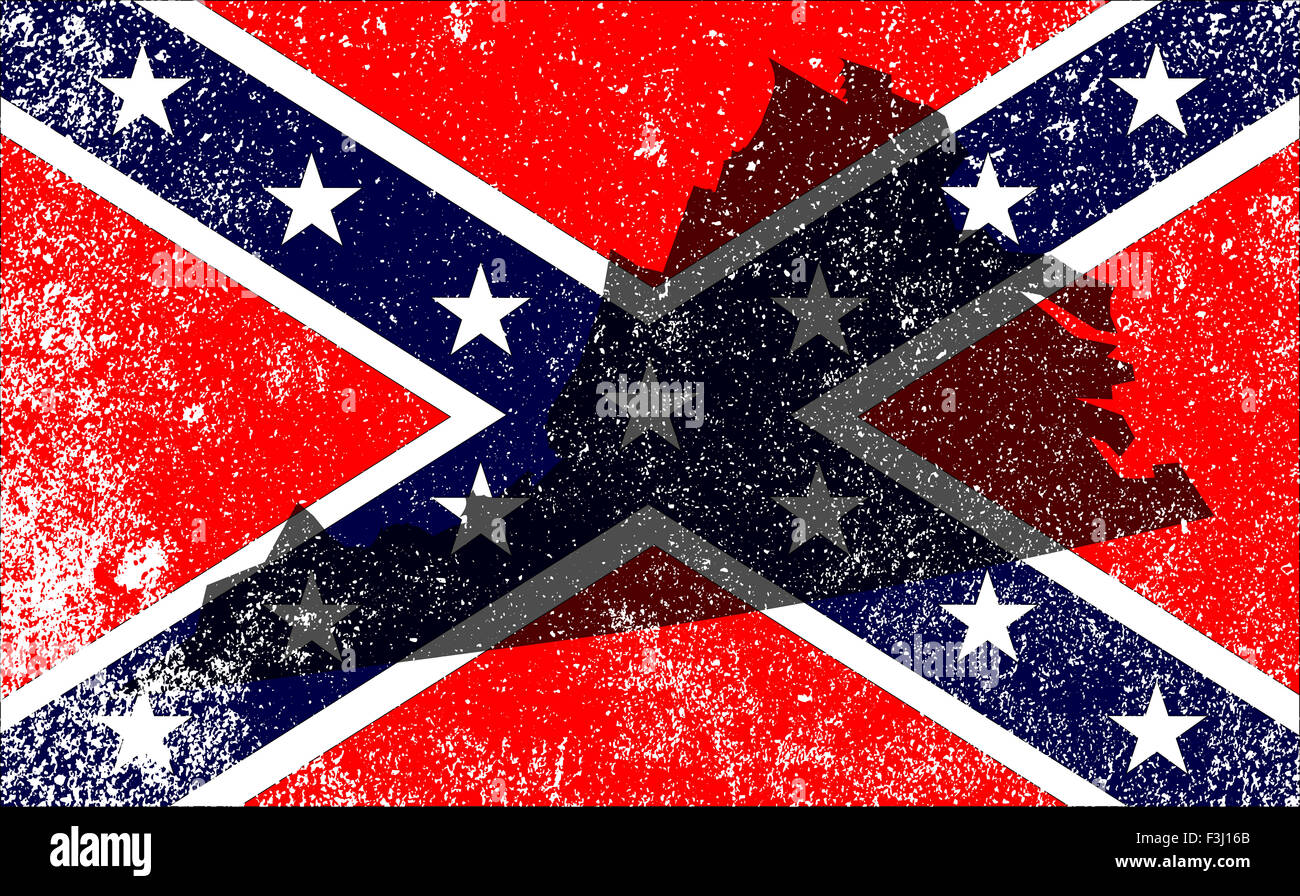 La Localita Che Vide La Resa Dei Confederati La bandiera dei confederati durante la Guerra Civile Americana con la