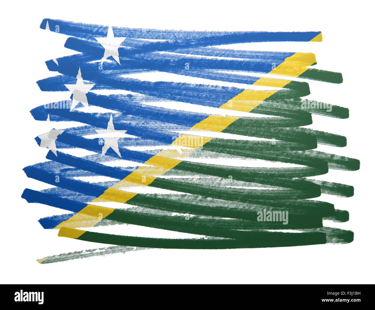 Bandiera illustrazione fatta con la penna - Isole Marshall Foto Stock
