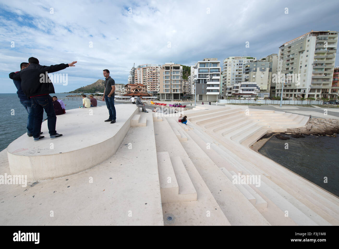 Architettura paesaggistica Sfinxit, Cape Square, Durres, Albania Foto Stock