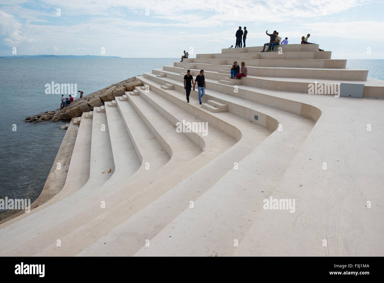 Architettura paesaggistica Sfinxit, Cape Square, Durres, Albania Foto Stock