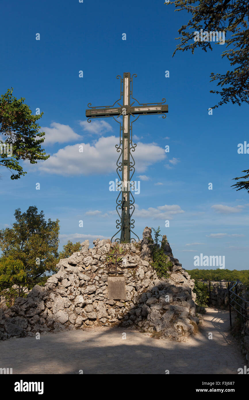 Croce di Rocamadour, Lot, Midi-Pirenei, Francia Foto Stock