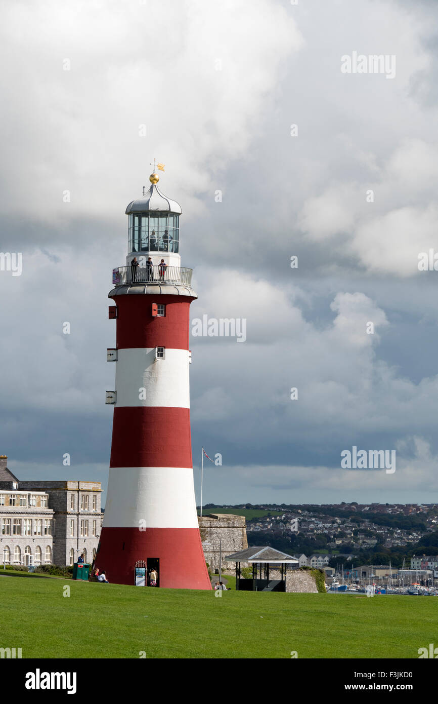 Smeatons Tower faro in Plymouth, Devon England. Foto Stock