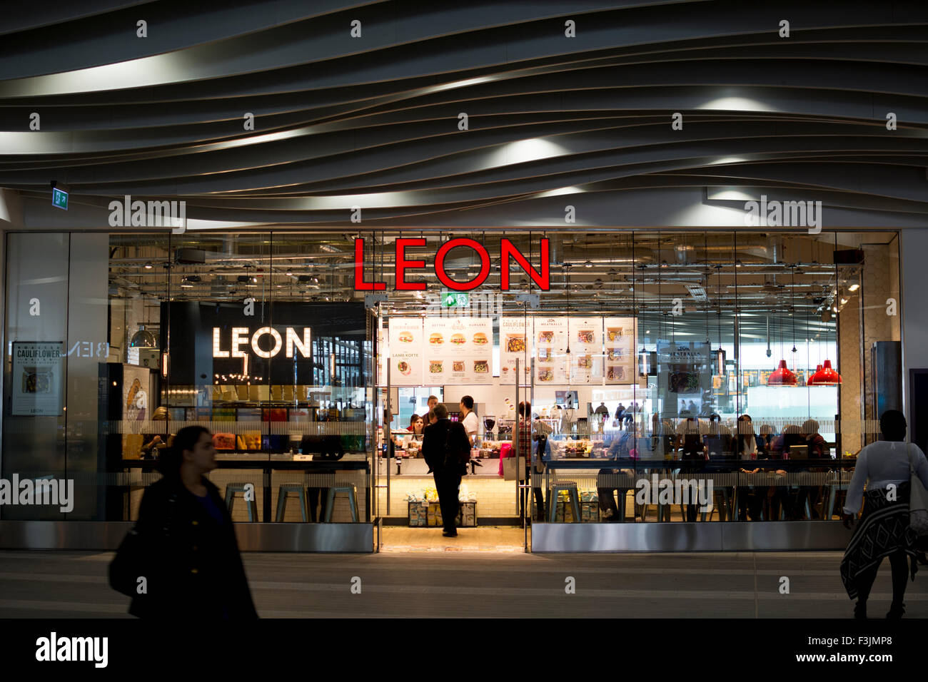 Leon ristorante Grand Central, Birmingham, Regno Unito Foto Stock