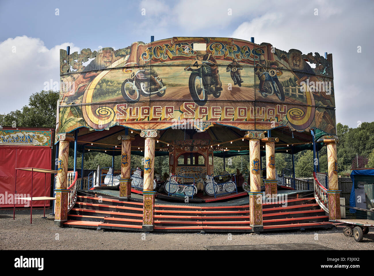 1900's Vintage Fairground giro Black Country Living Museum Dudley West Midlands Inghilterra fiera d'epoca Regno Unito Foto Stock