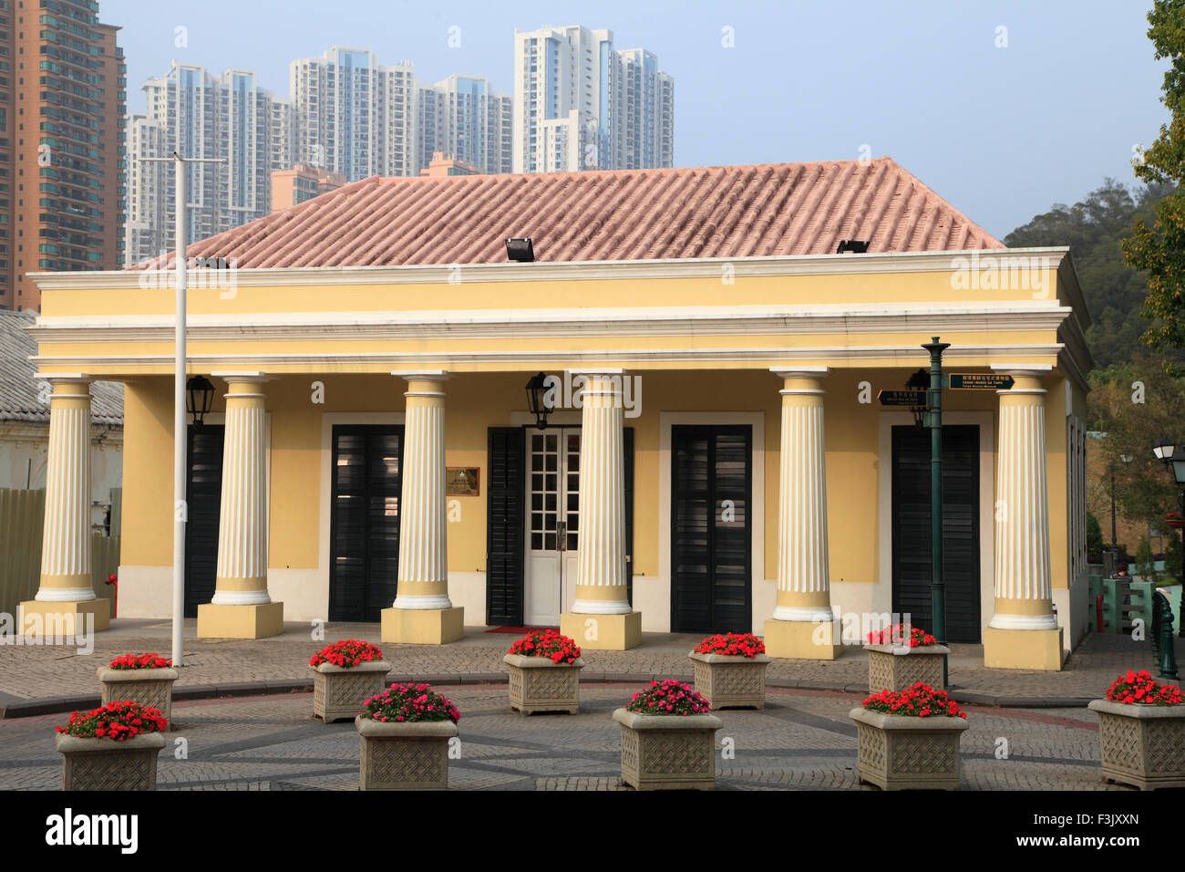 Cina, Macau Taipa, Registo civile portoghese, architettura coloniale, Foto Stock