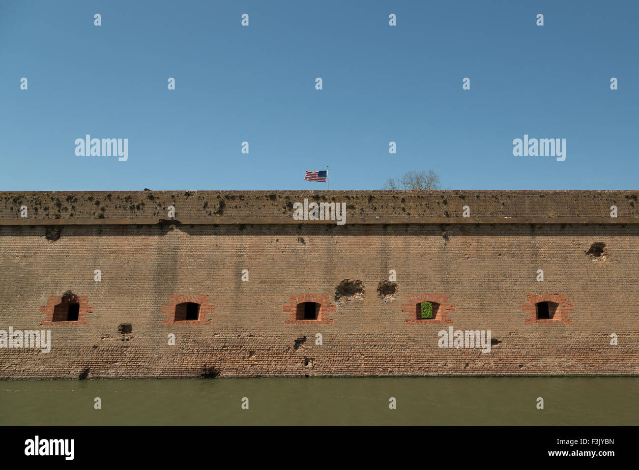 Una fotografia di Fort Pulaski monumento nazionale a Savannah, Georgia. Foto Stock