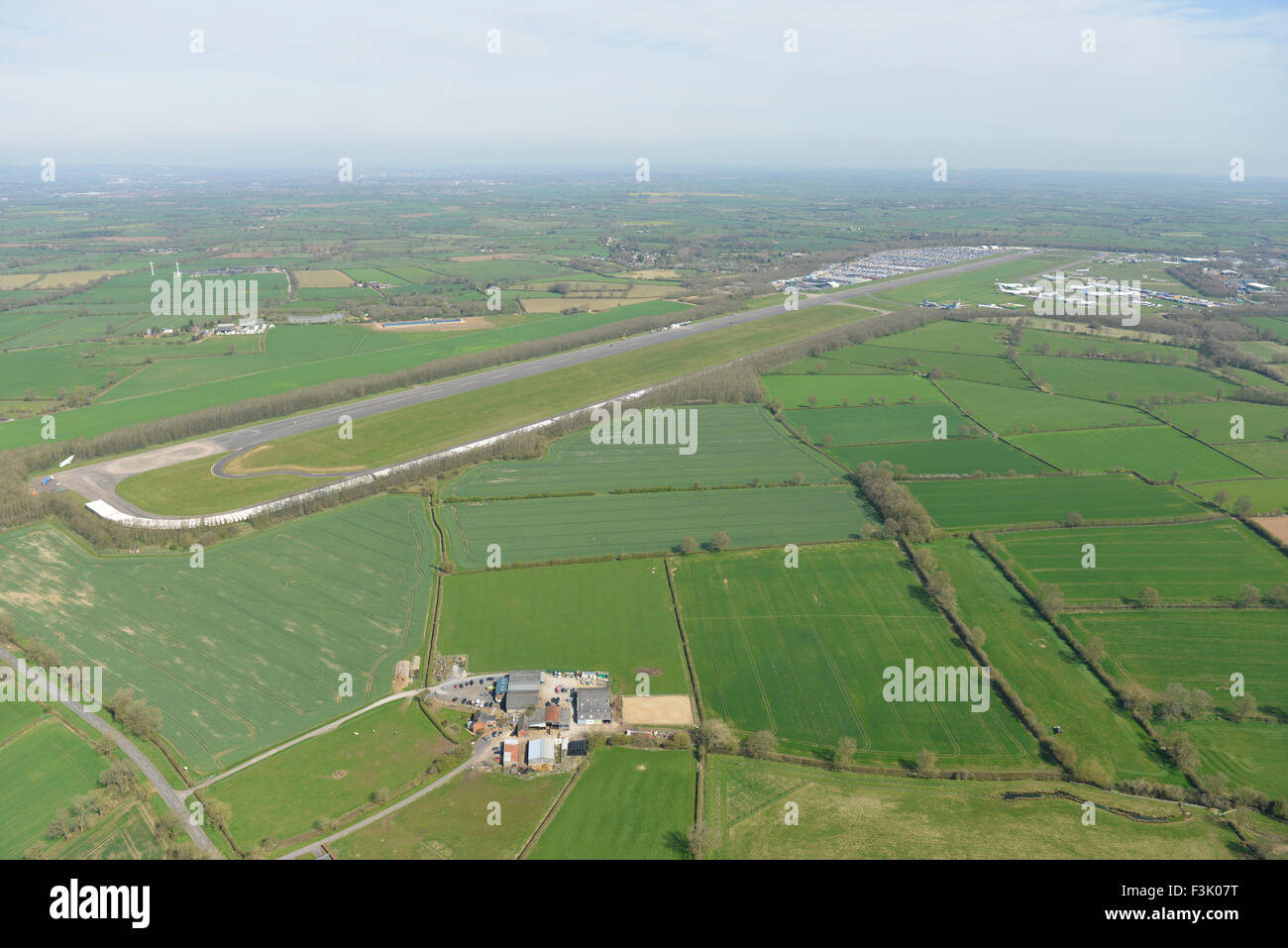 Fotografia aerea di Bruntingthorpe Aerodrome e veicolo Proving Ground, Leicestershire Foto Stock