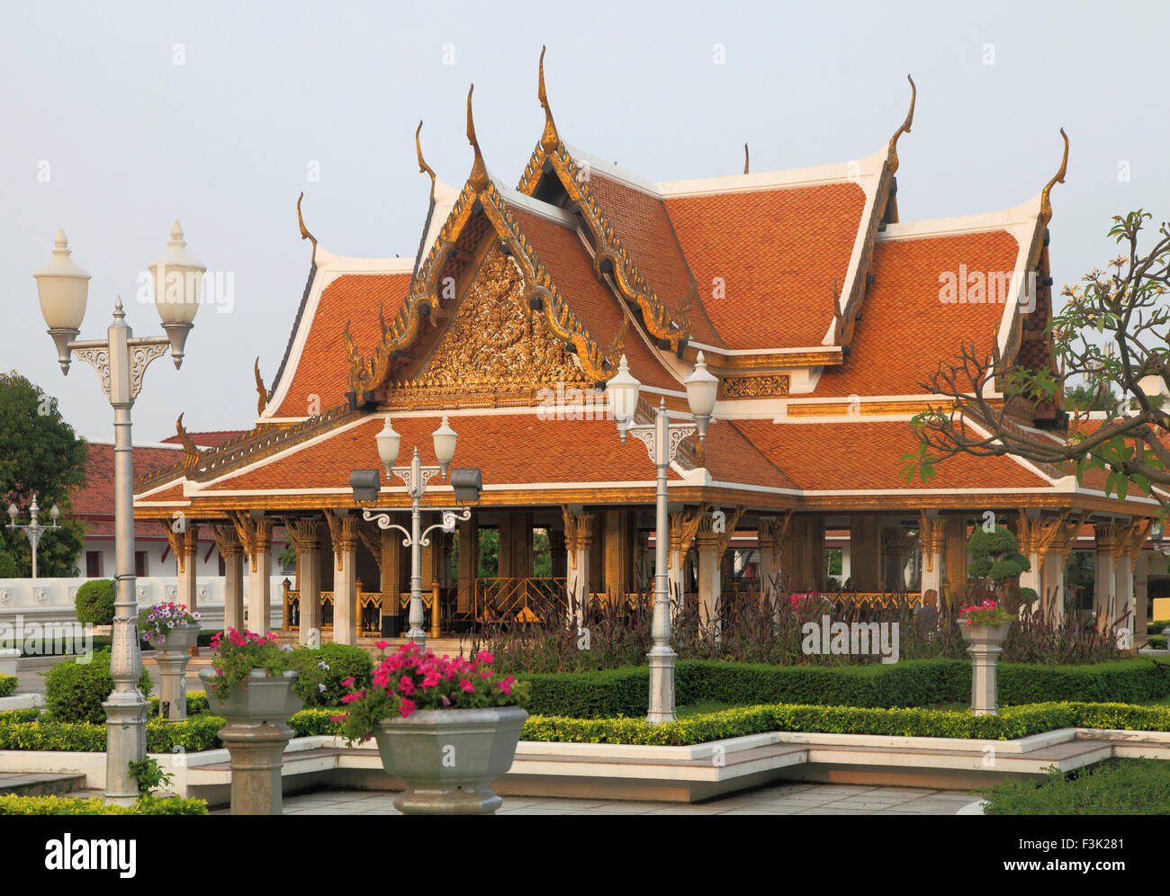 Thailandia, Bangkok, pavilion architettura tradizionale, Foto Stock