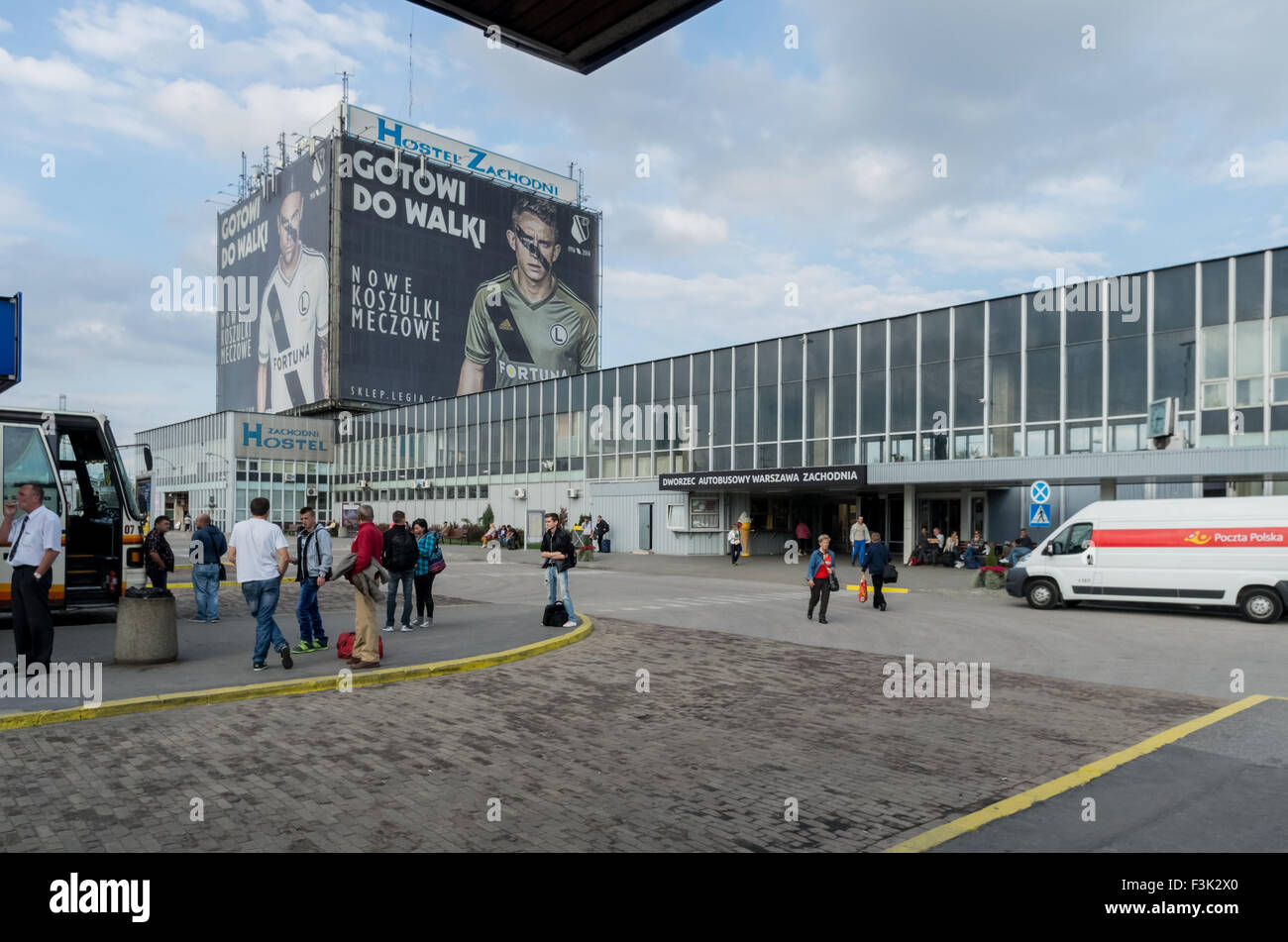 Warszawa Zachodnia (Varsavia Ovest) la stazione dei pullman, Varsavia, Polonia Foto Stock