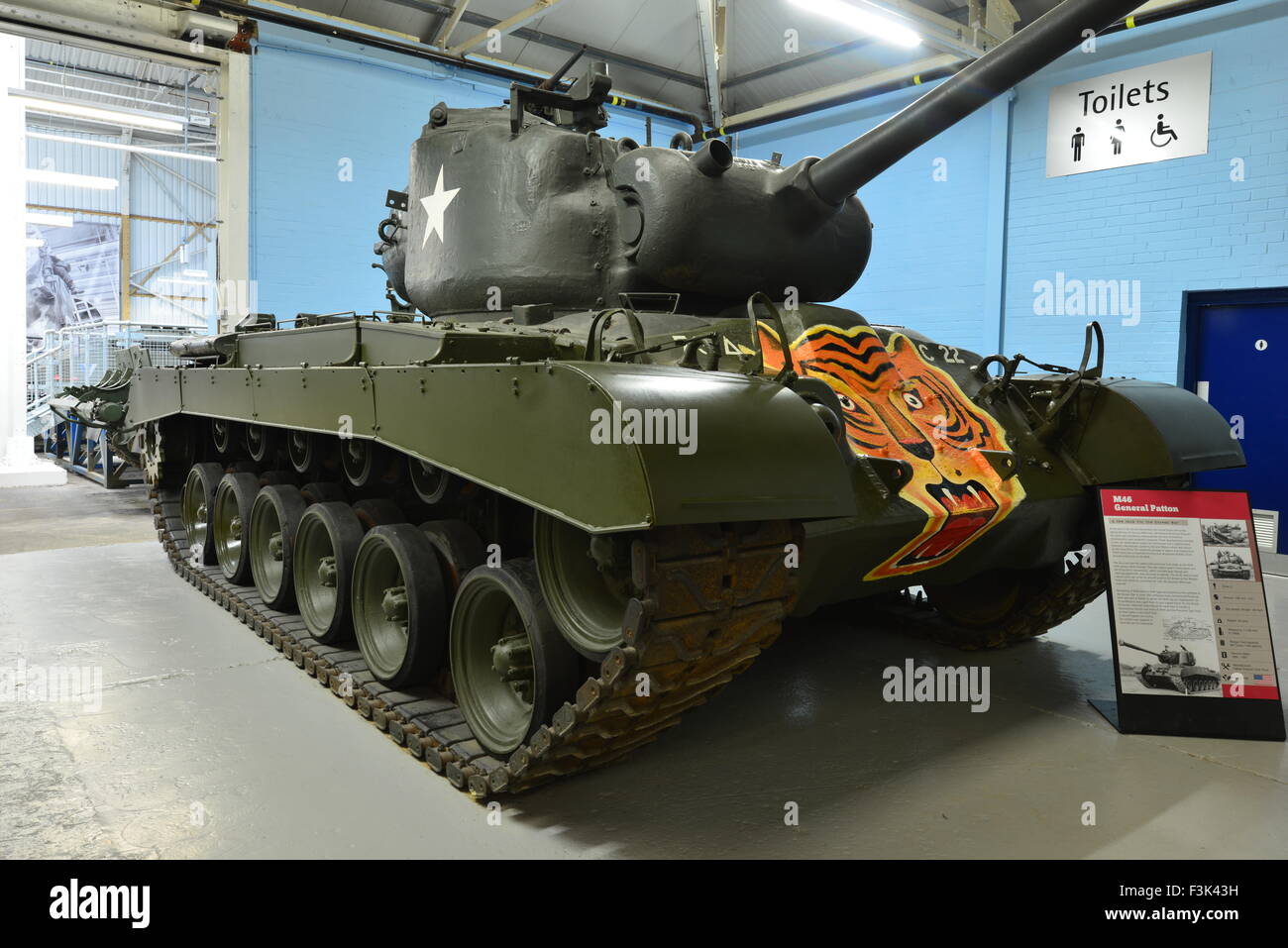 Un M46 Generale Patton vasca al Bovington Tank Museum in Bovington Foto Stock Un M46 Generale Patton vasca al Bovington Tank Museum in Bovington Foto Stock