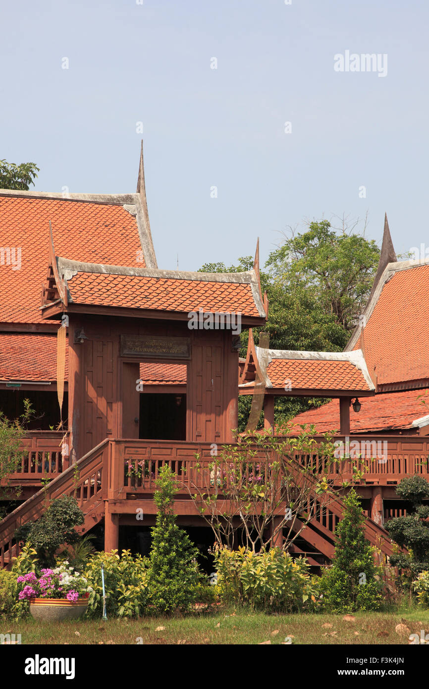 Thailandia, Ayutthaya, case, architettura tradizionale, Foto Stock