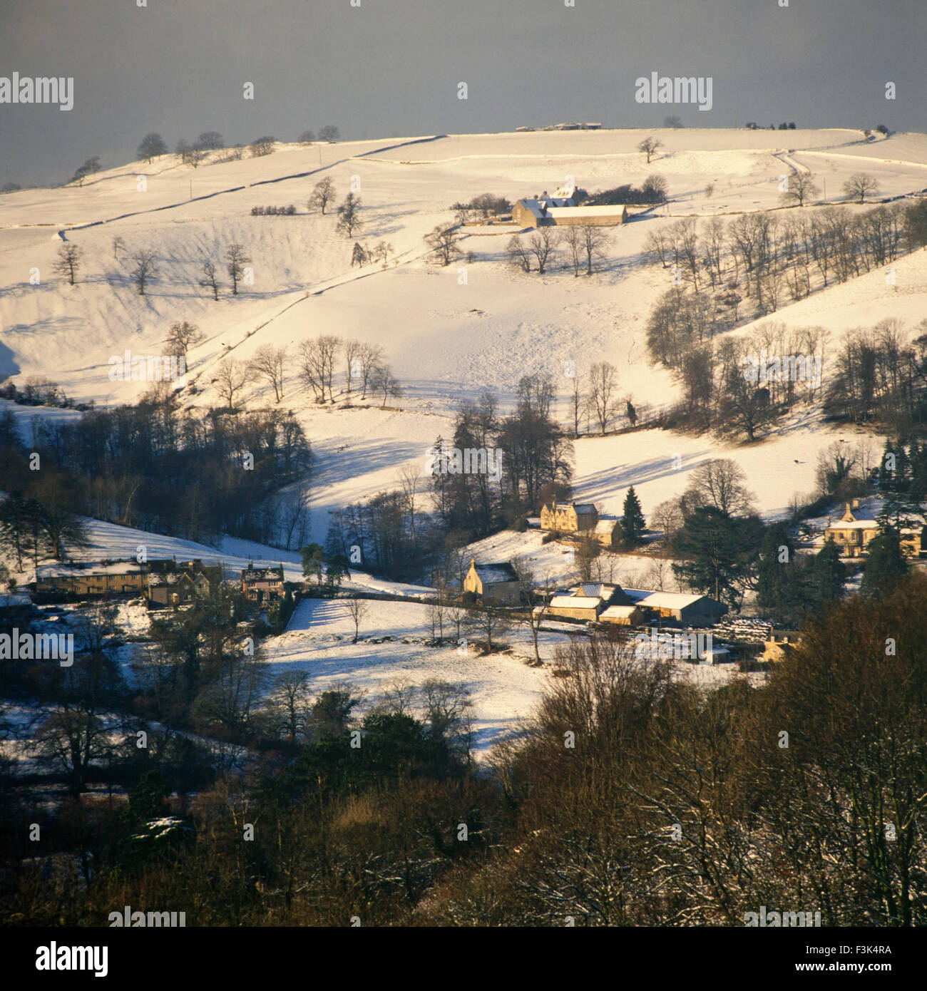 Inverno in Nord Woodchester, Gloucestershire Foto Stock
