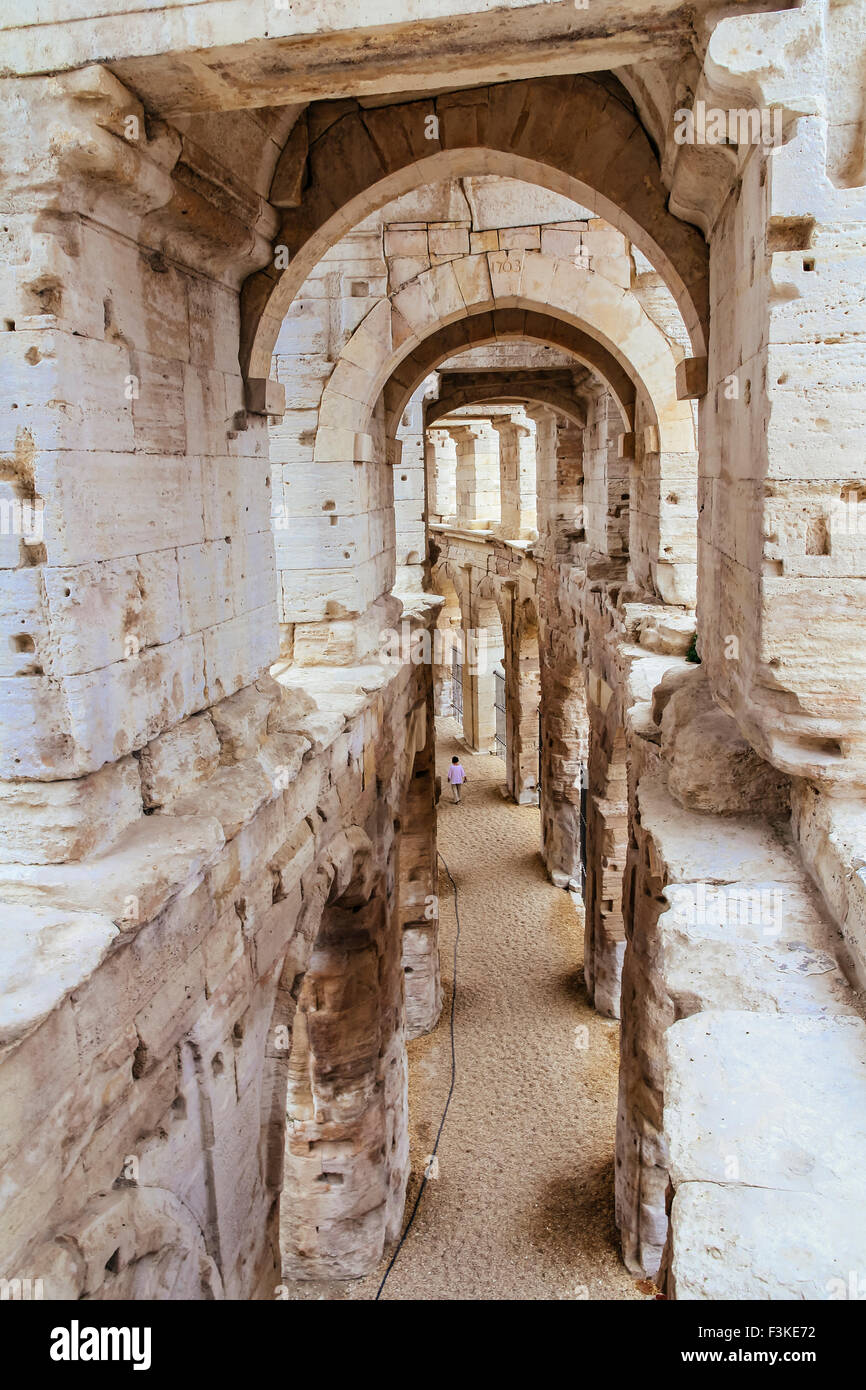 Anfiteatro romano, Arles, Francia Foto Stock