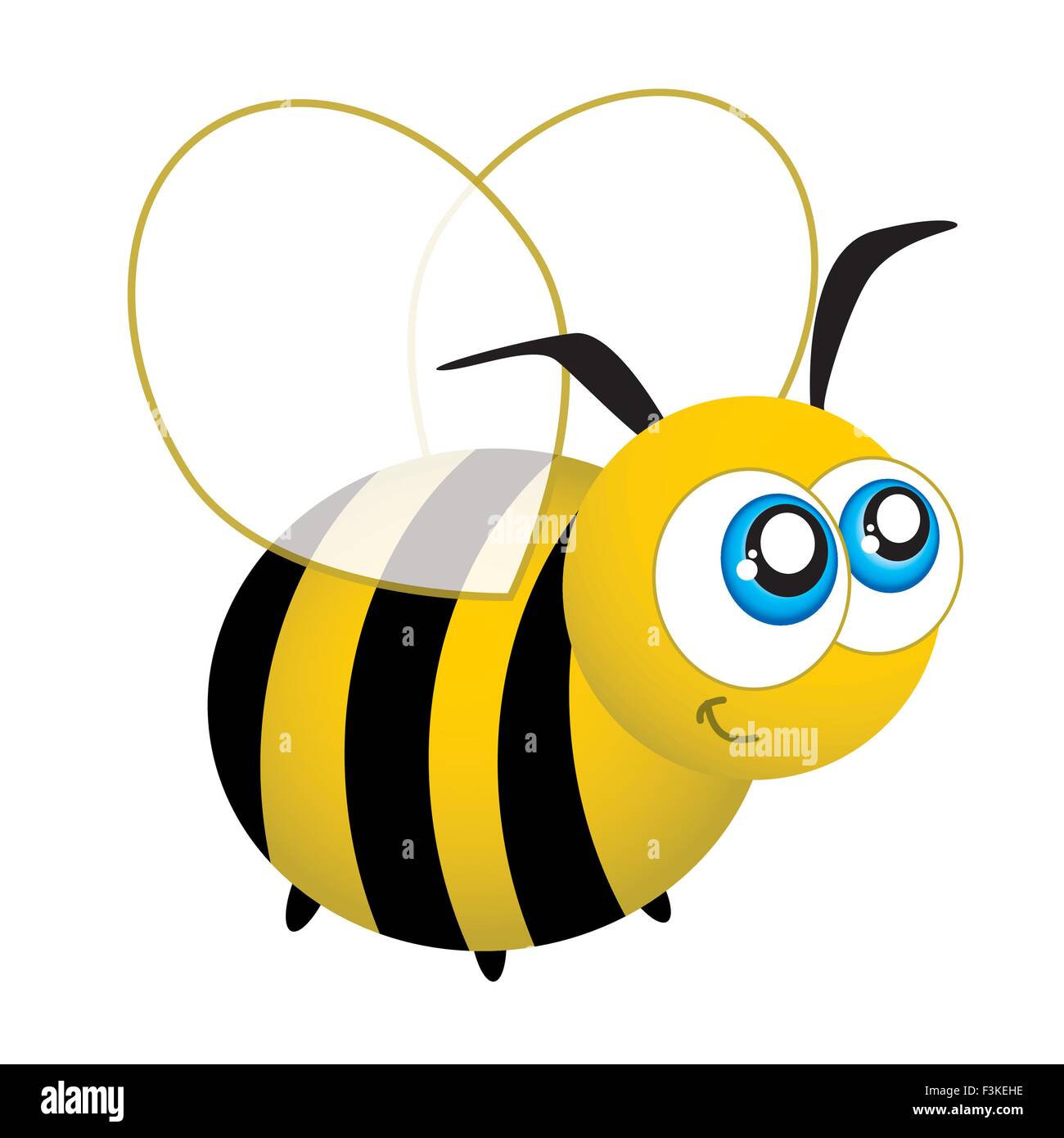 Vector bee cartoon Illustrazione Vettoriale