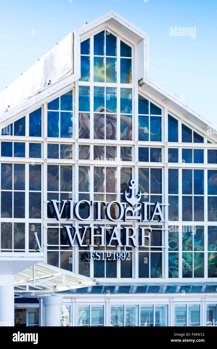 Esterno del centro commerciale al V&A Waterfront, Città del Capo, Sud Africa Foto Stock