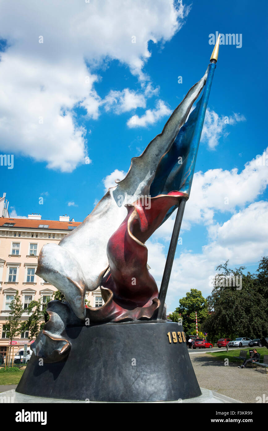 Prague Mala Strana Memoriale di guerra per la seconda guerra mondiale, Praga, Repubblica Ceca Foto Stock