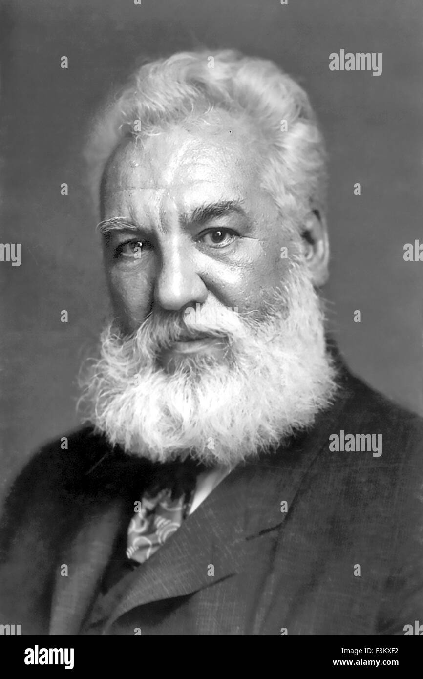 ALEXANDER GRAHAM BELL (1847-1922) Scottish-nato scienziato e inventore Foto Stock