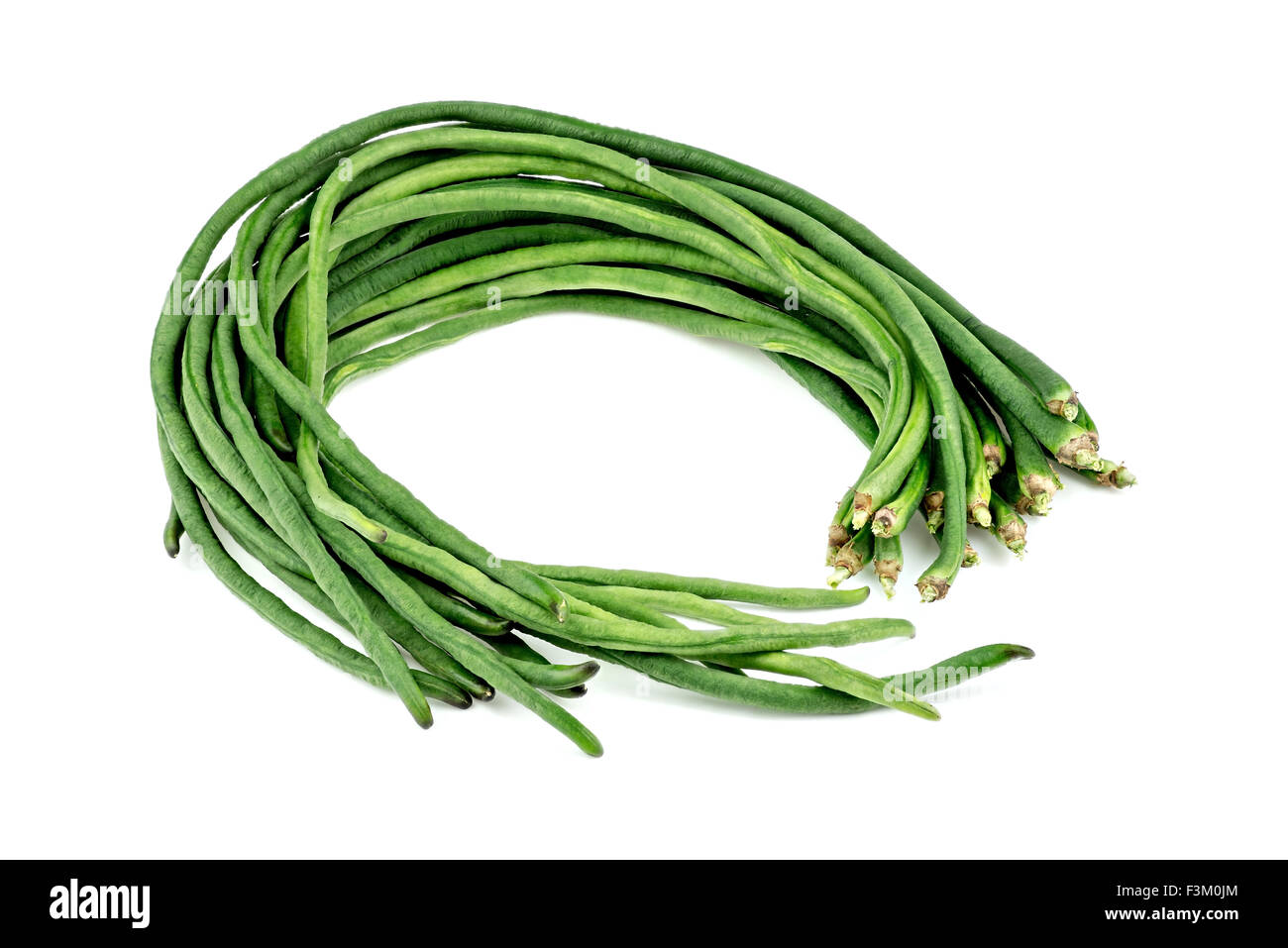 Organici di Cowpea Bean isolato su bianco Foto Stock