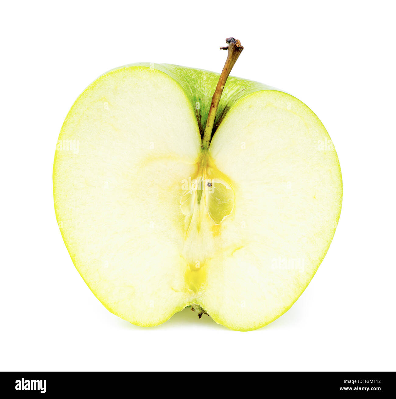 Lato anteriore interno vista della gustosa succosa mela Foto Stock