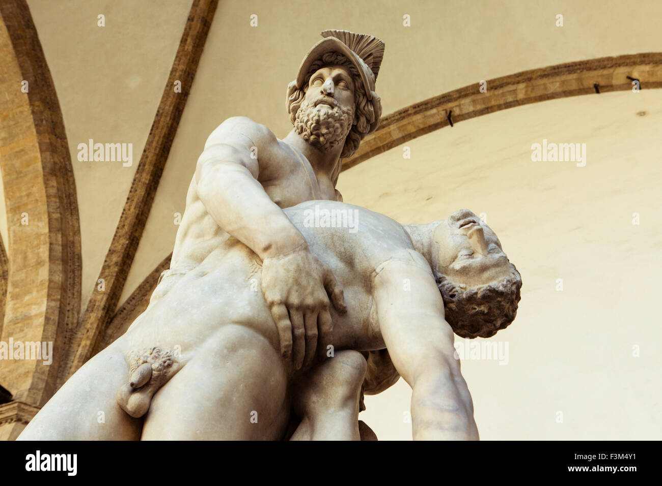 Le statue nella Loggia dei Lanzi, in Firenze, Toscana, Italia Foto Stock