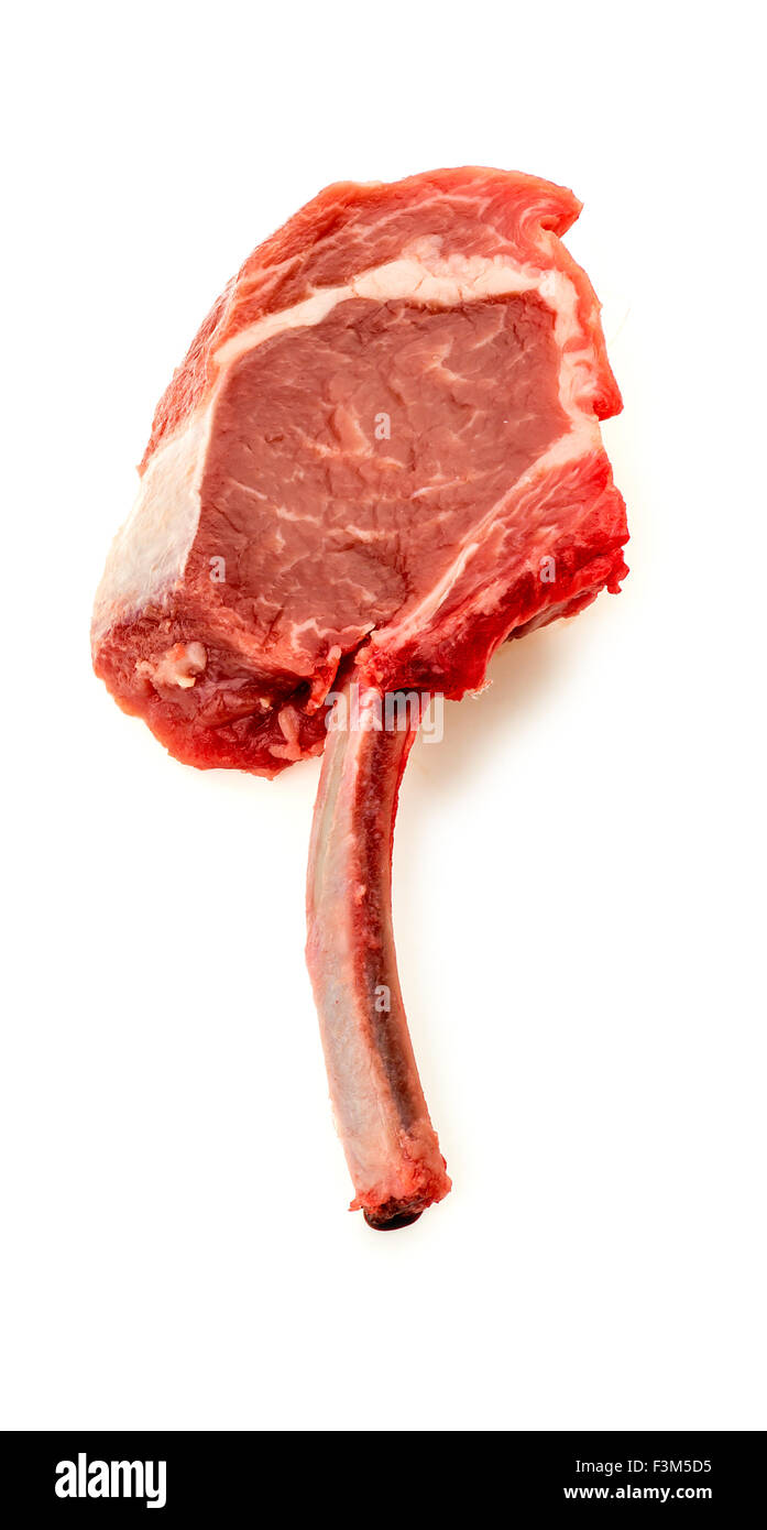 Antenna vista superiore del gustoso Lamb Chop rack Foto Stock