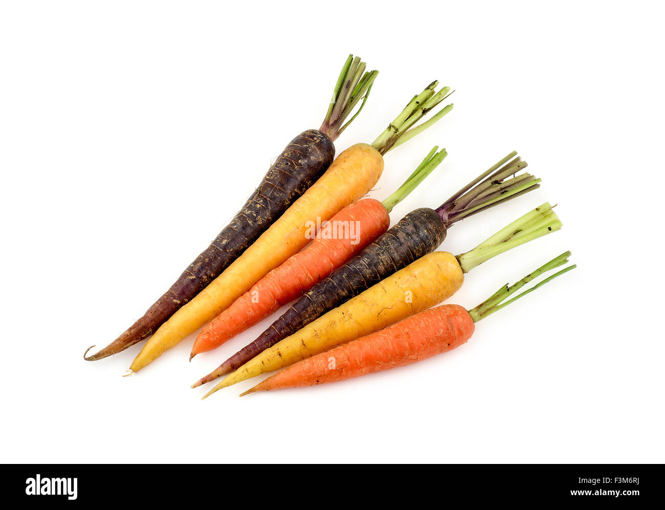 Gruppo di vibrante varietà di differenti colori di carote Foto Stock