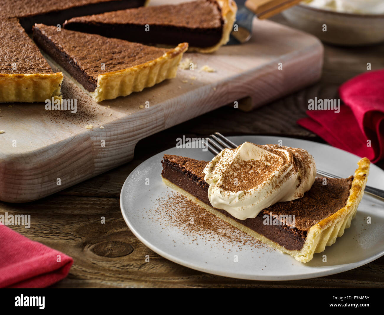 Crostata al cioccolato Foto Stock