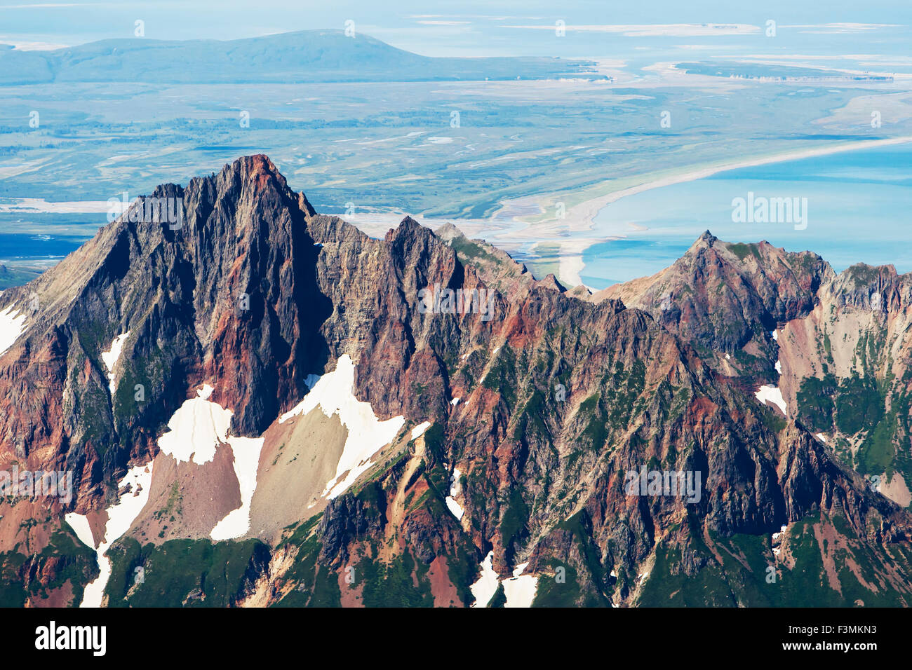 Glacier,Alaska,Vista aerea,Mt. Douglas Foto Stock