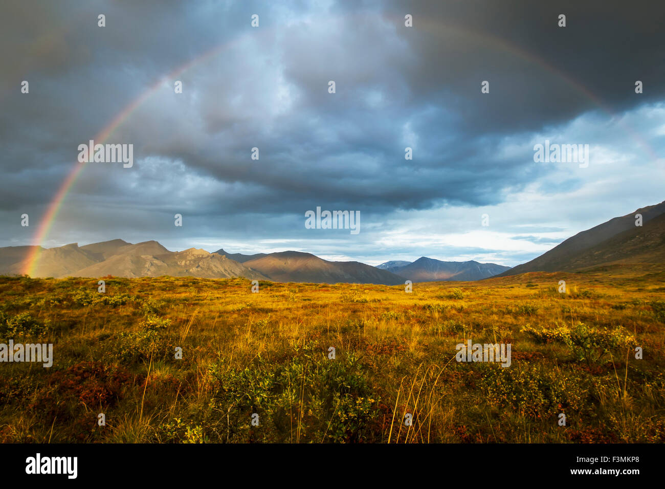 Tranquillo,Rainbow,Alaska,Mountain,Arctic Alaska Foto Stock