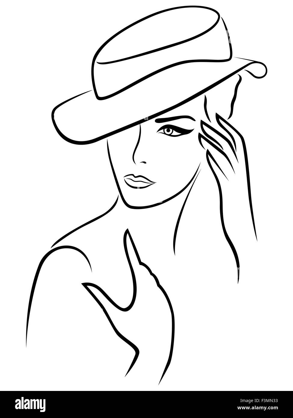 TISHIRON Pittura A Olio Su Tela – Signora Elegante Con Cappello, Arte Digitale Stampata, 16x20 Pollici, Pronta Da Appendere