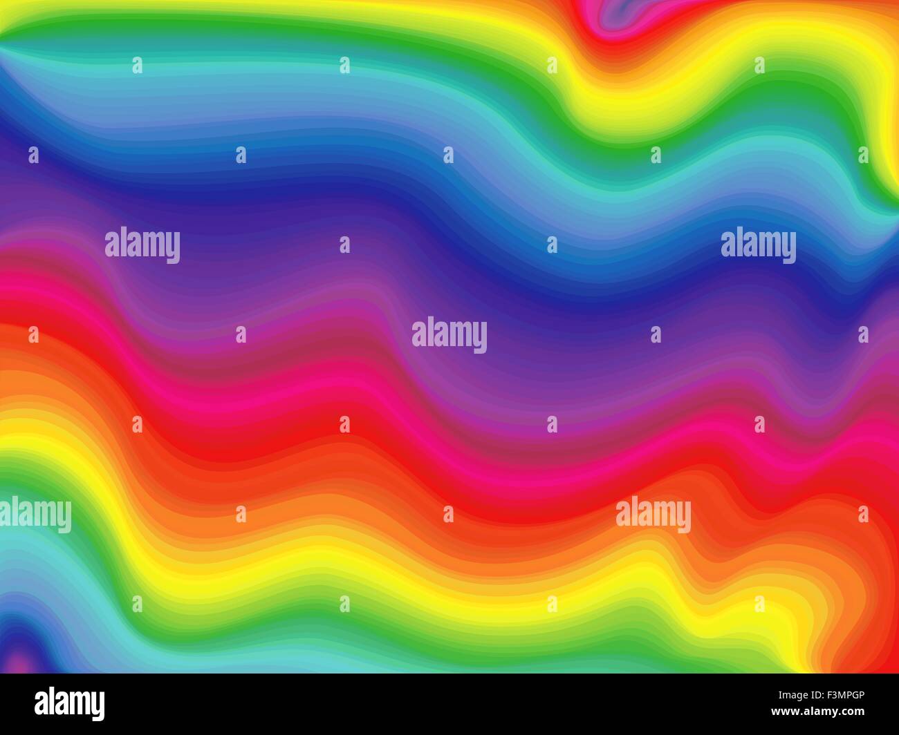 Abstract rainbow ondulate, pattern con lo spettro del visibile i colori del disegno a mano illustrazione vettoriale Illustrazione Vettoriale