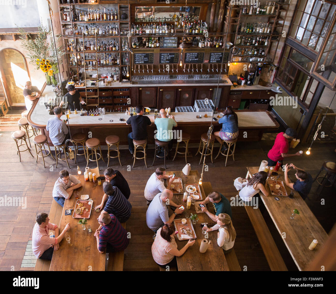 Una vista generale della Magnolia Brew House di San Francisco,CA. Foto Stock