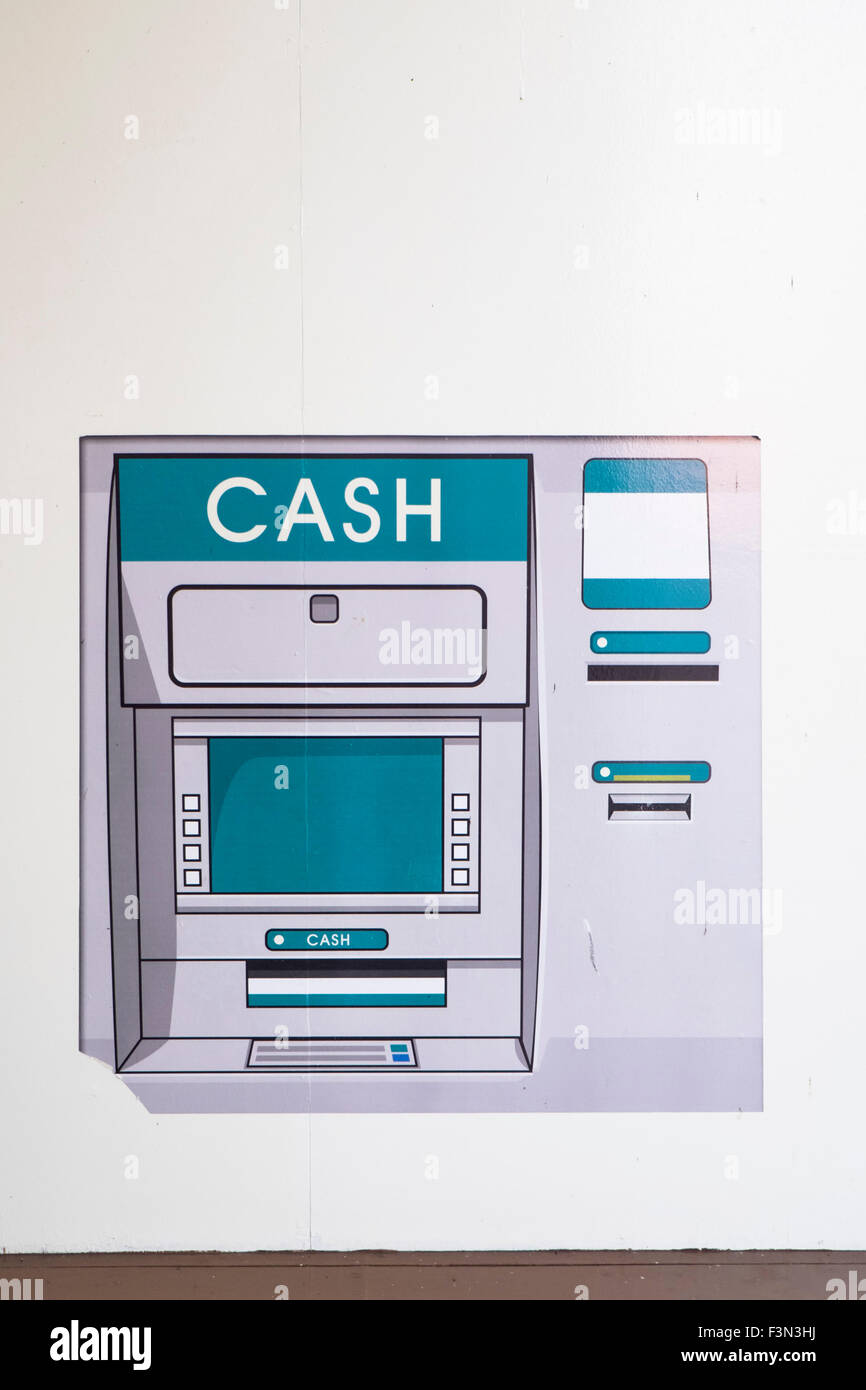 Un dummy ATM o Bancomat Foto Stock