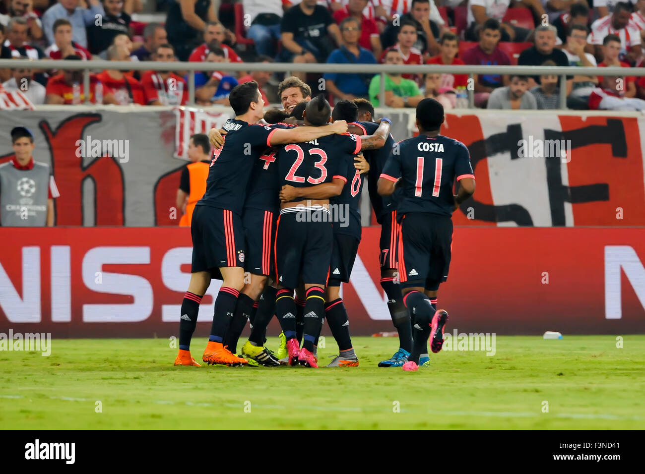 Gianluca Gaudino durante la UEFA Champions League tra Olympiacos e Bayern, in Atene, Grecia. Foto Stock