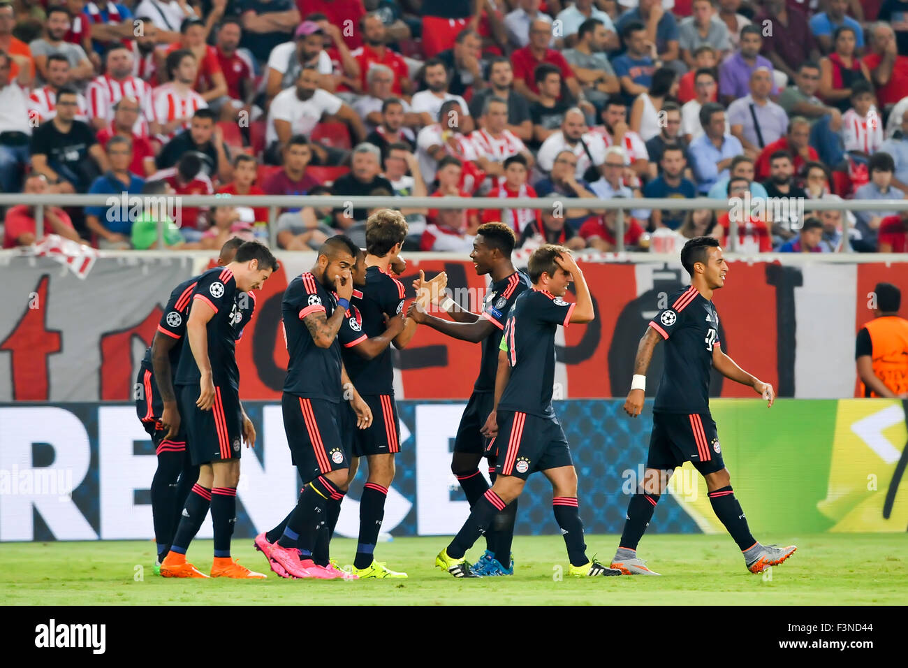 Gianluca Gaudino durante la UEFA Champions League tra Olympiacos e Bayern, in Atene, Grecia. Foto Stock