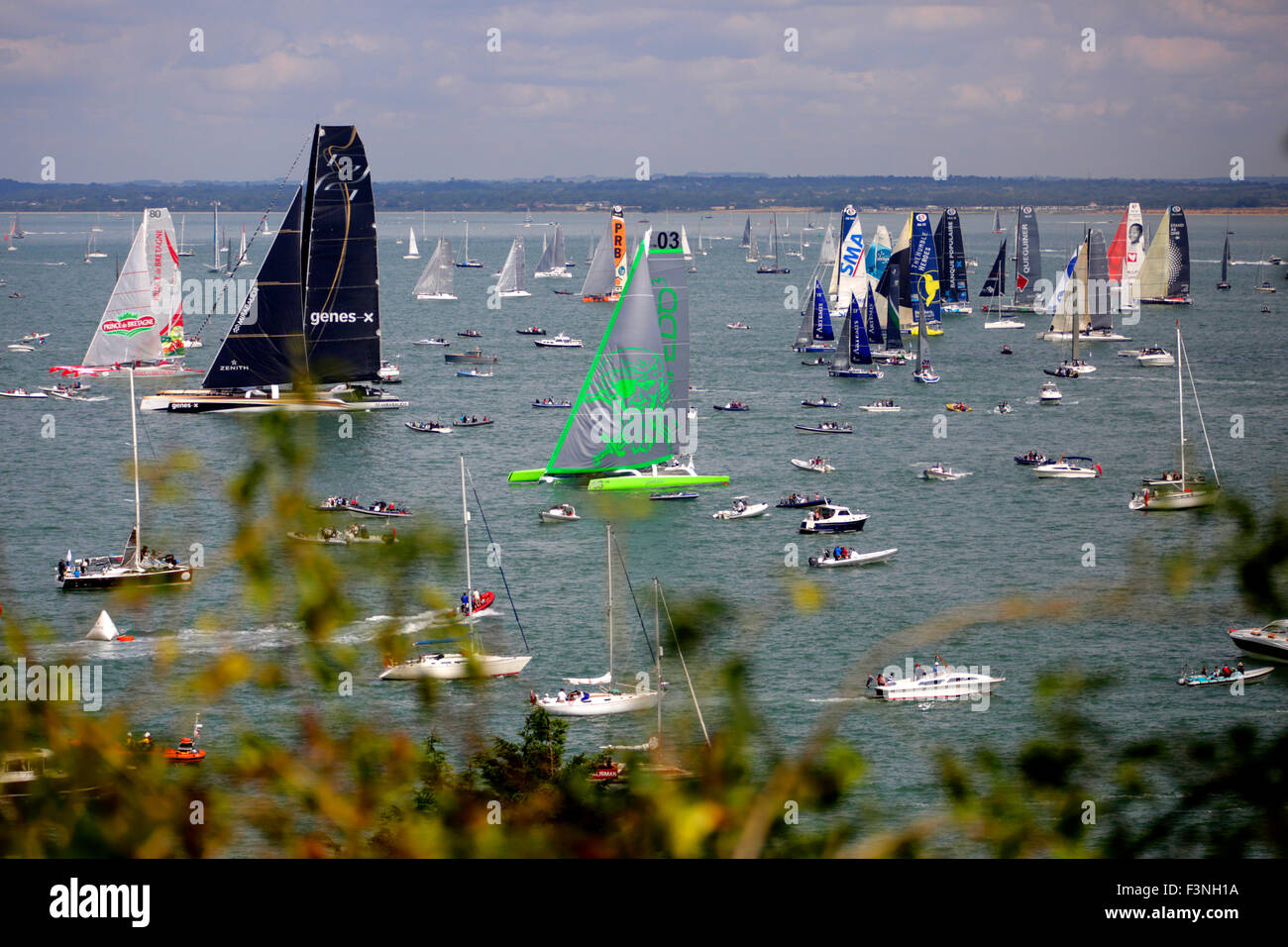 © Patrick Eden, Start, Fastnet Race, 2015, Cowes, Isola di Wight Foto Stock
