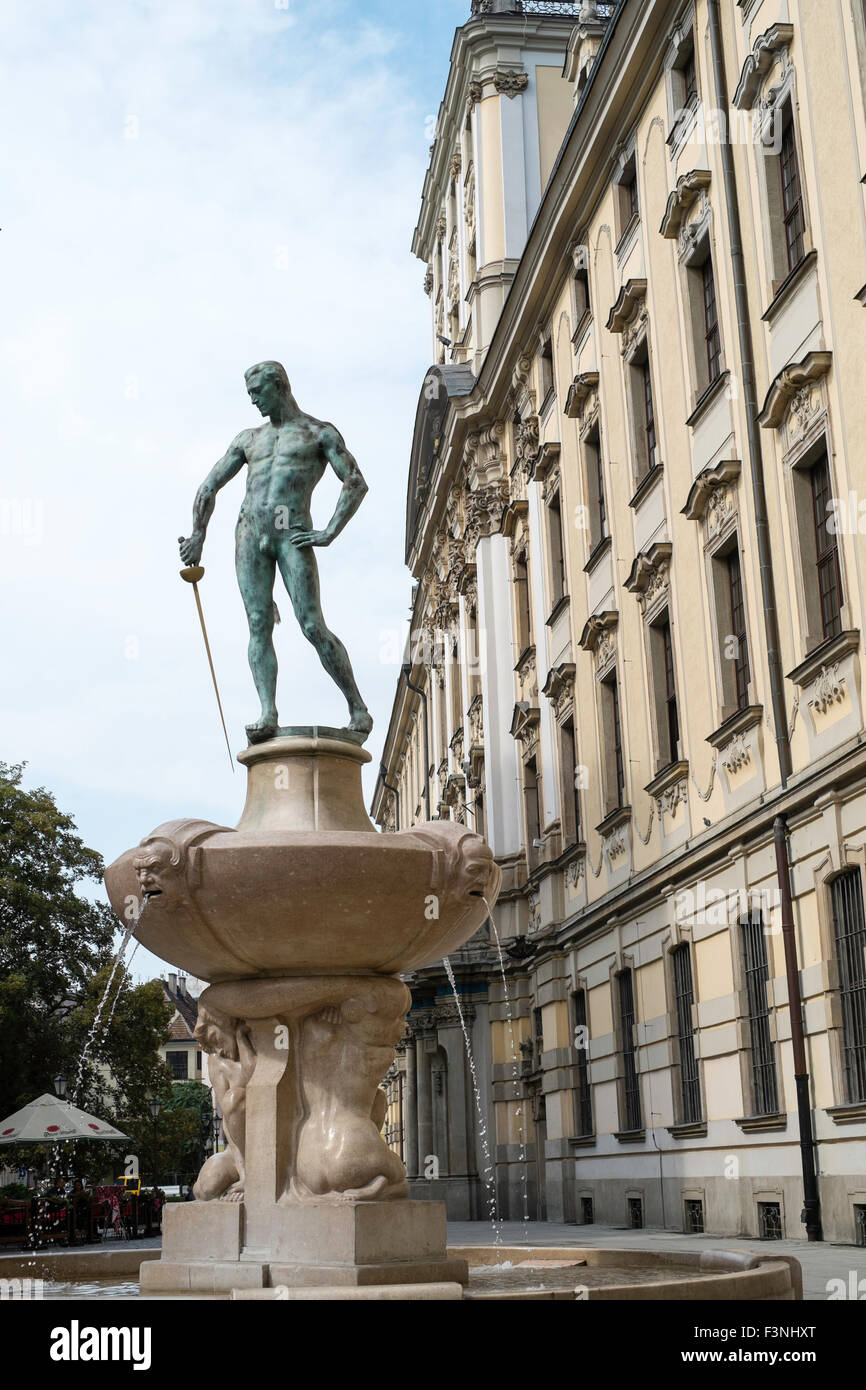 Polonia Wroclaw university patrimonio storico Foto Stock