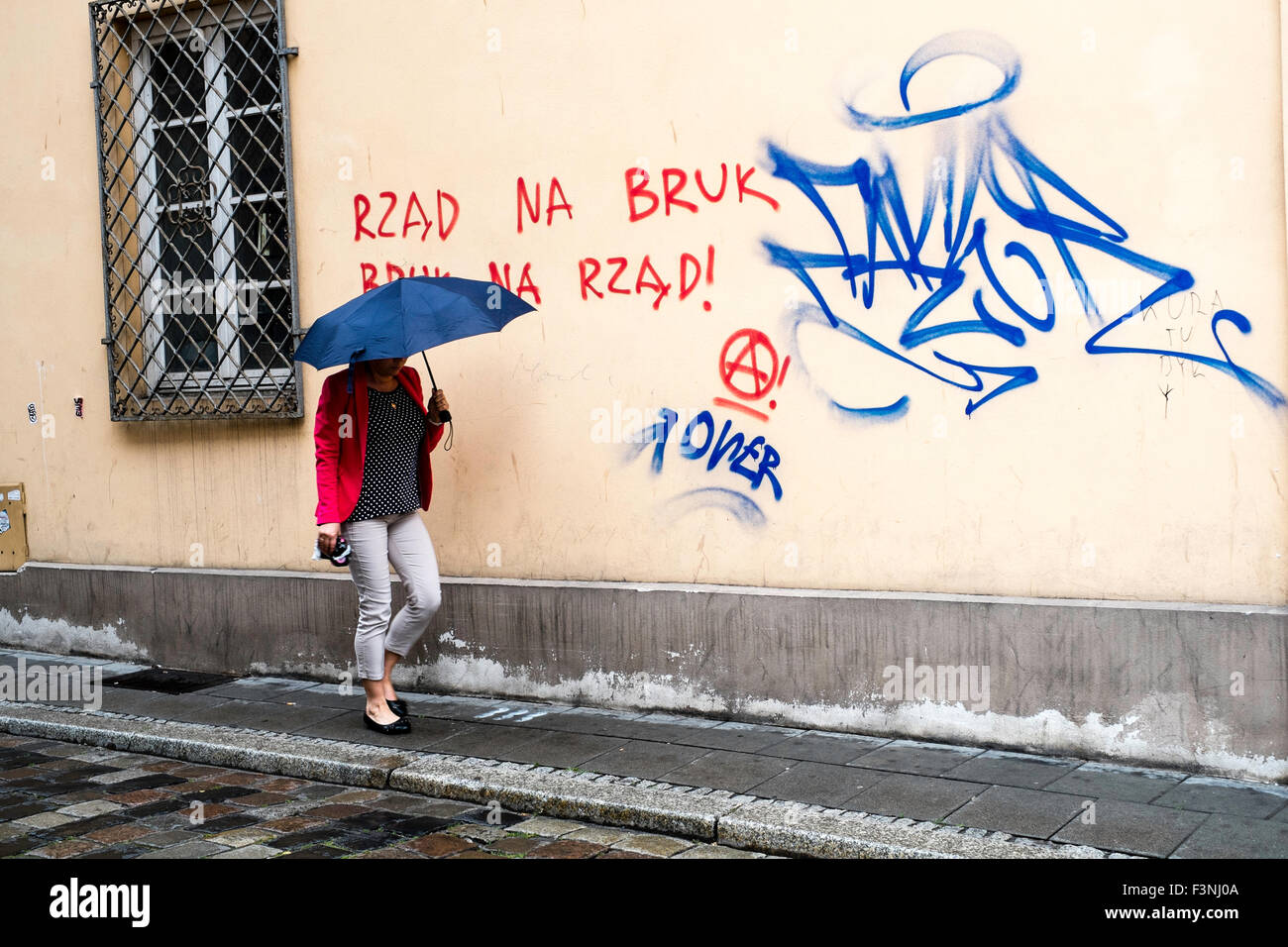 La polonia Poznan wall art graffiti Foto Stock