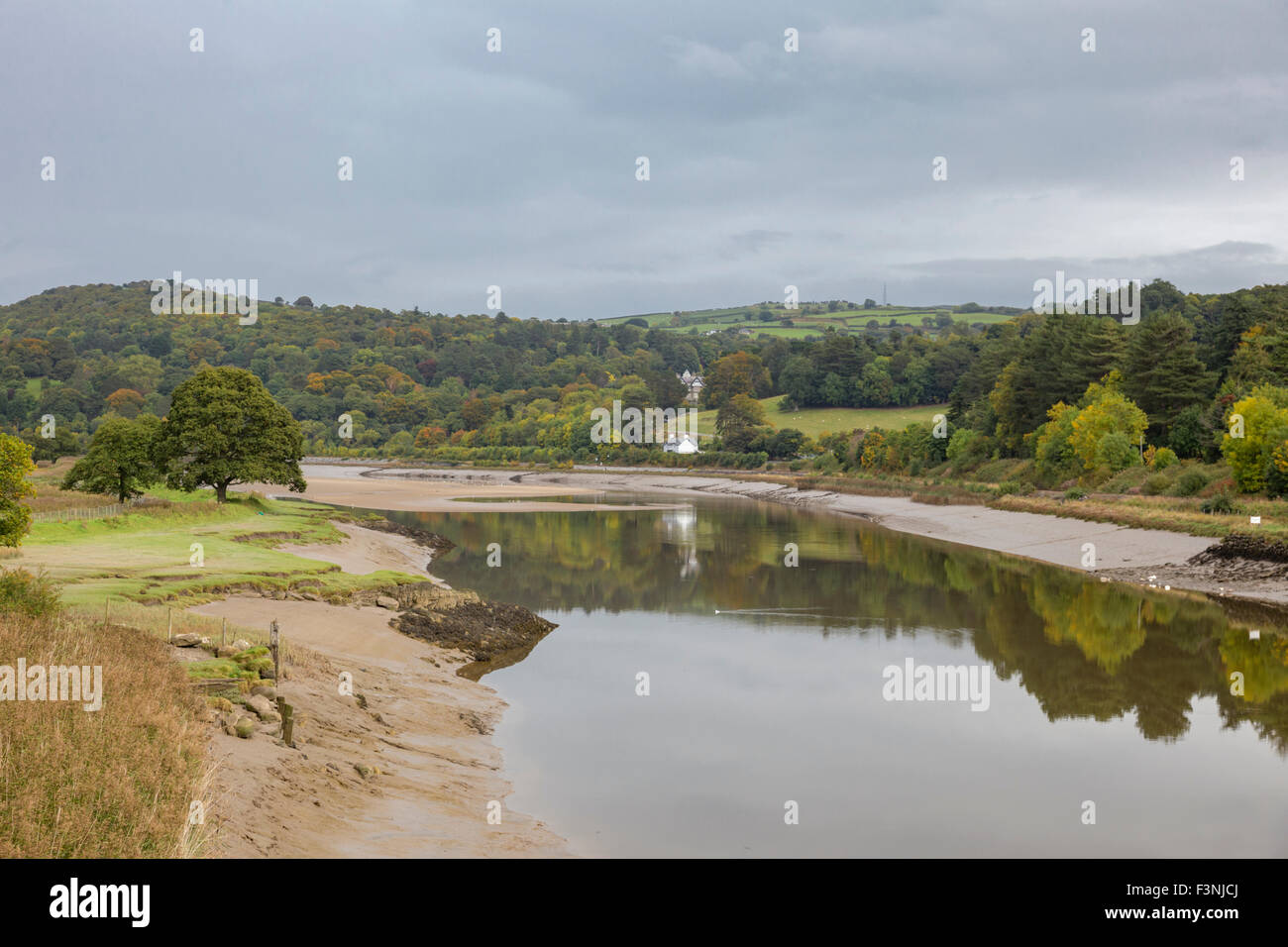 Il fiume di marea Conwy, Galles del Nord, Regno Unito Foto Stock