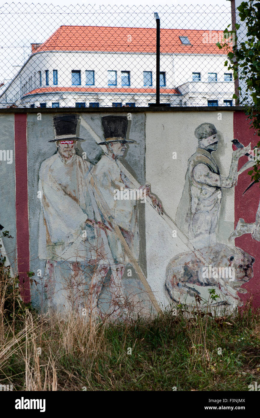 La polonia graffiti wall art Foto Stock
