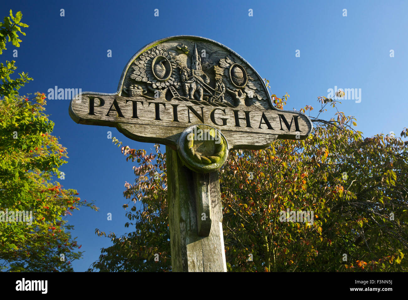 Villaggio Pattingham segno Pattingham South Staffordshire West Midlands England Regno Unito Foto Stock
