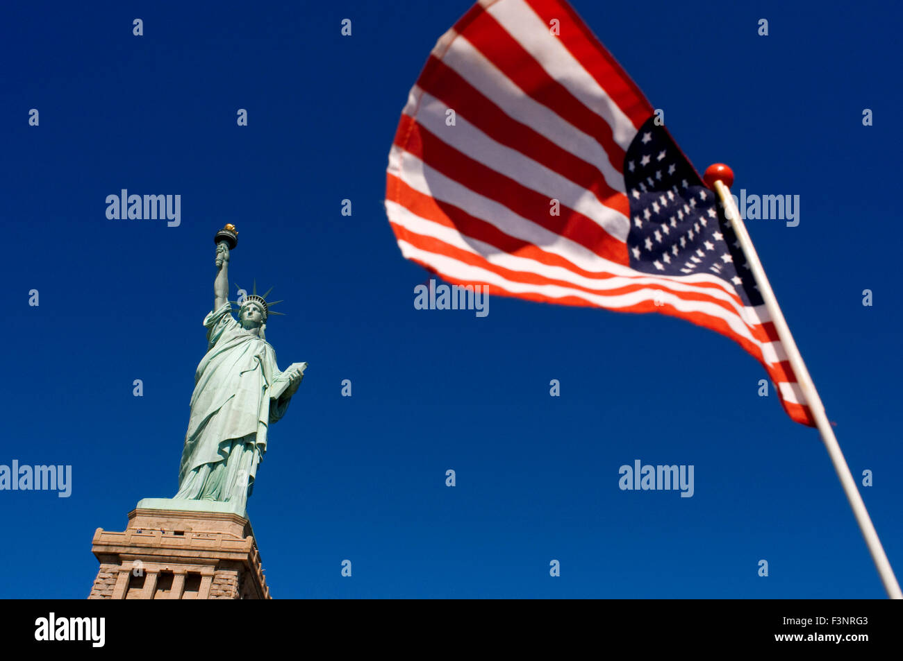 La Statua della Libertà. Questo dono del popolo francese per commemorare il centenario della dichiarazione di indipendenza del Regno Foto Stock