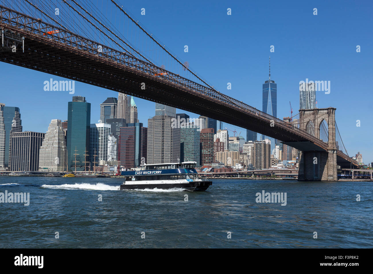Ponte di Brooklyn, New York City, Stati Uniti d'America Foto Stock