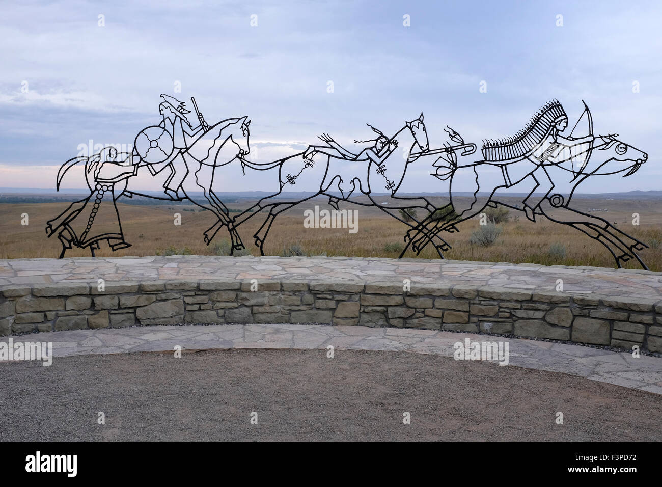 Indian Memorial a Little Bighorn National Battlefield Park Foto Stock