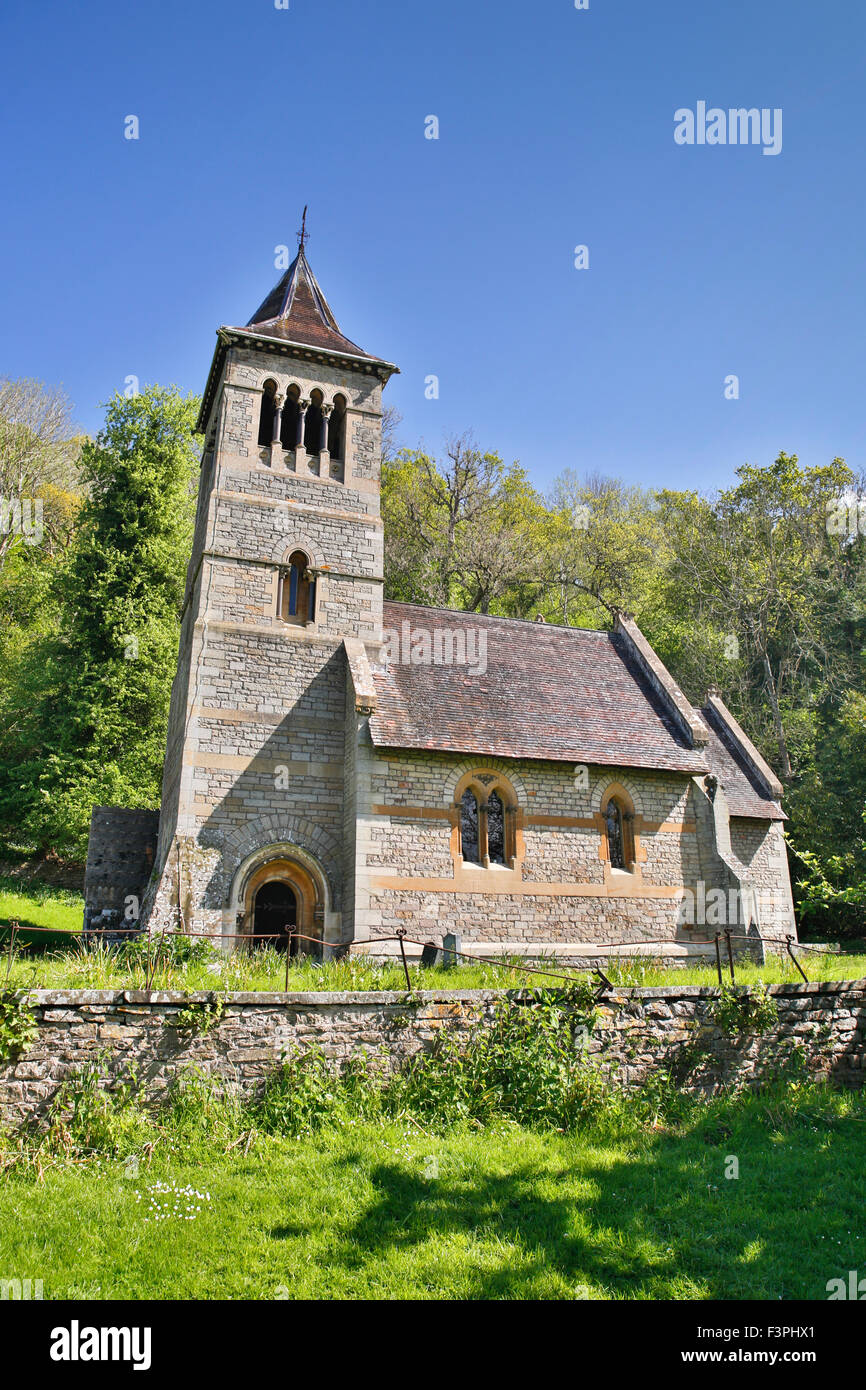 Welsh Bicknor Chiesa; Wye Valley Herefordshire; Regno Unito Foto Stock