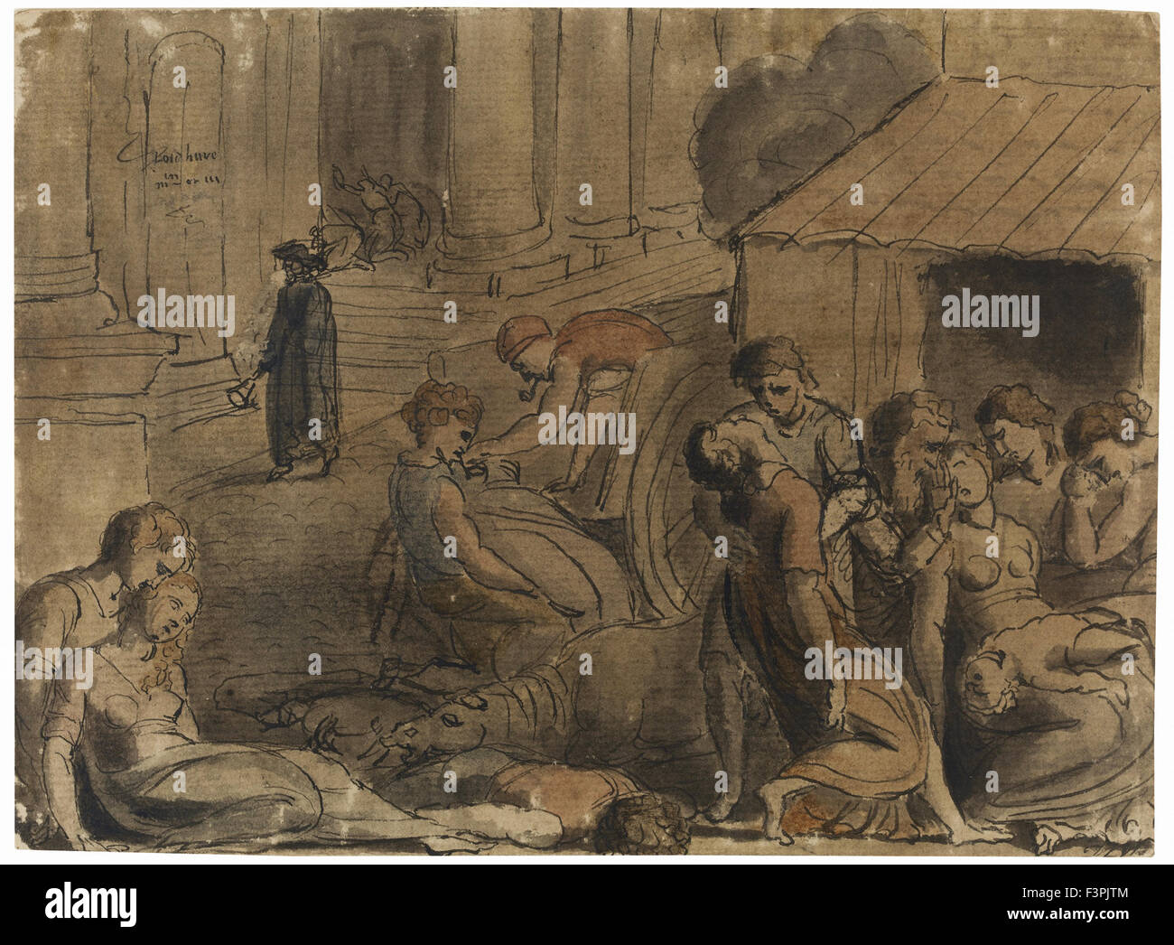 William Blake - la peste, probabilmente il grande peste di Londra Foto Stock