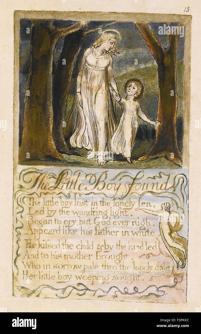 William Blake - il ragazzino trovato Foto Stock