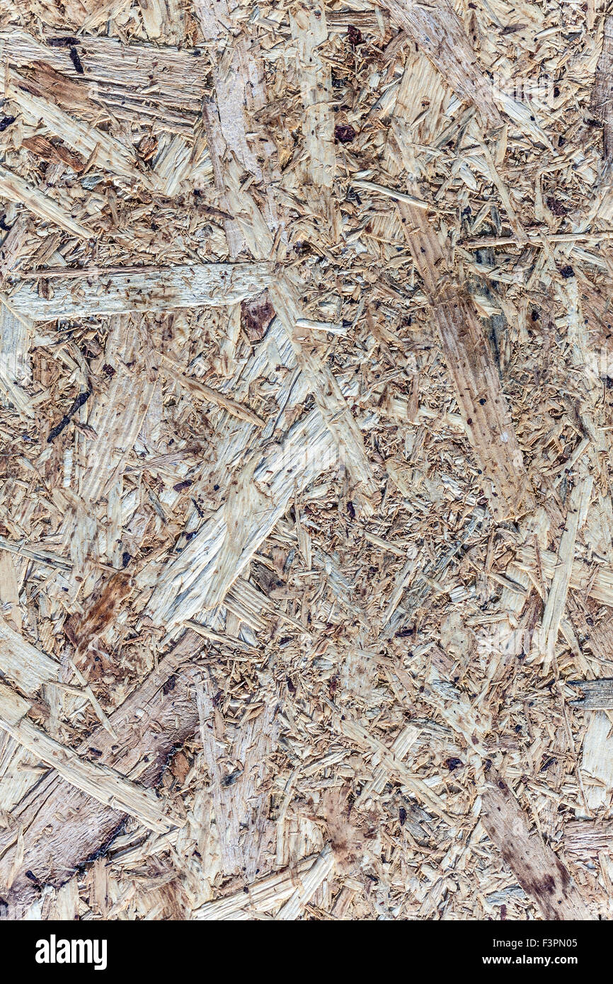 Pannelli di particelle di legno Foto Stock