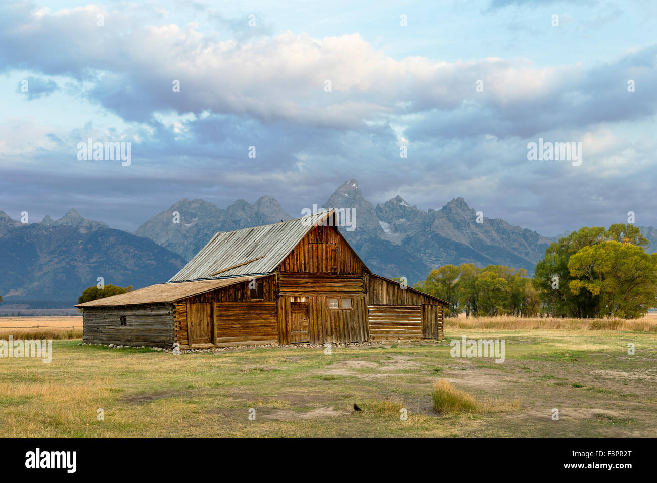 Thomas storico Alma & Lucille Moulton barn; Moulton Homestead (c 1910); Mormone fila distretto storico; il Parco Nazionale del Grand Teton Foto Stock